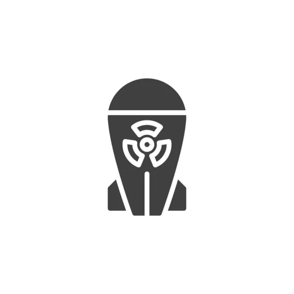 Иконка Вектора Ядерного Оружия Заполненный Плоский Знак Мобильной Концепции Веб — стоковый вектор