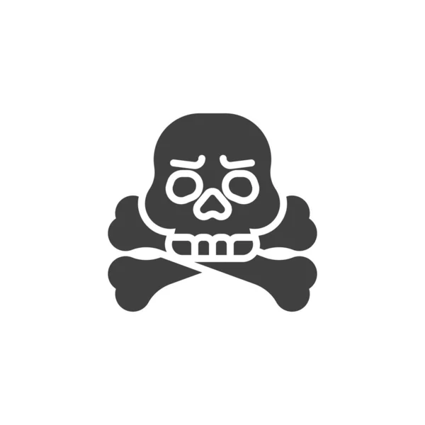 Skull Crossbones Vector Icon Filled Flat Sign Mobile Concept Web — Stock Vector