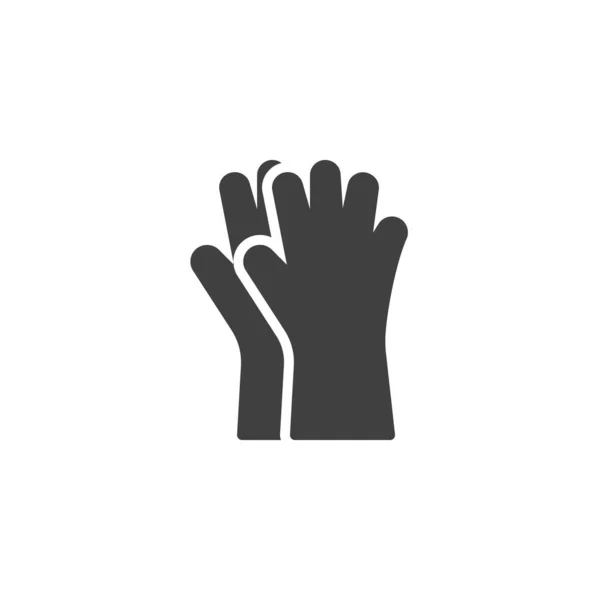 Значок Вектора Резиновых Перчаток Заполненный Плоский Знак Мобильной Концепции Веб — стоковый вектор