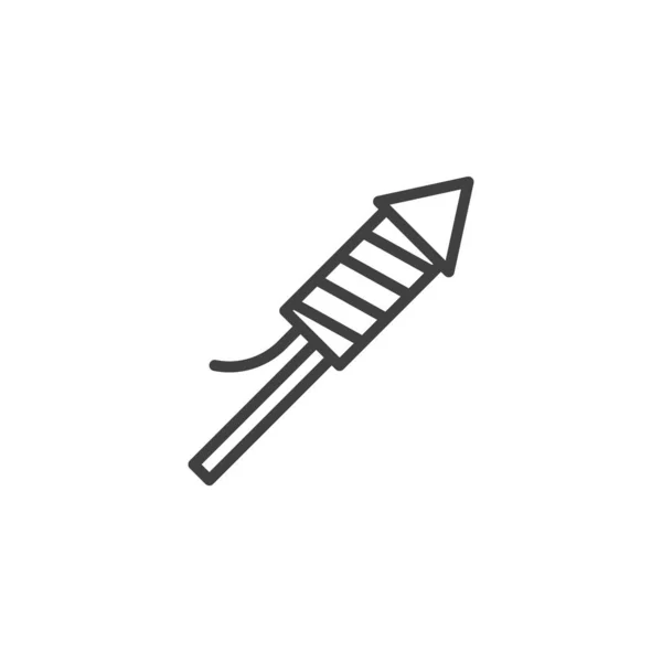Значок Линии Фейерверка Знак Стиля Мобильной Концепции Веб Дизайна Значок — стоковый вектор