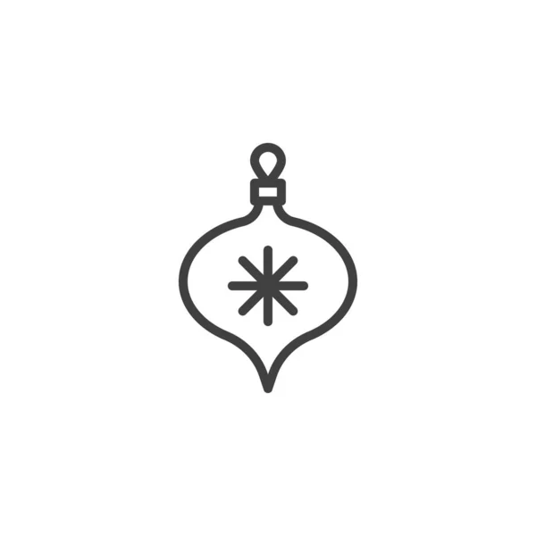 Иконка Линии Игрушек Xmas Tree Знак Стиля Мобильной Концепции Веб — стоковый вектор