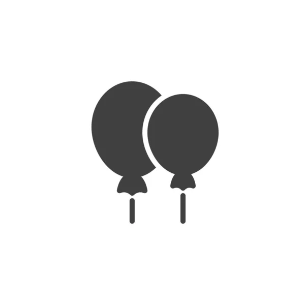 Значок Вектора Украшения Воздушных Шаров Заполненный Плоский Знак Мобильной Концепции — стоковый вектор
