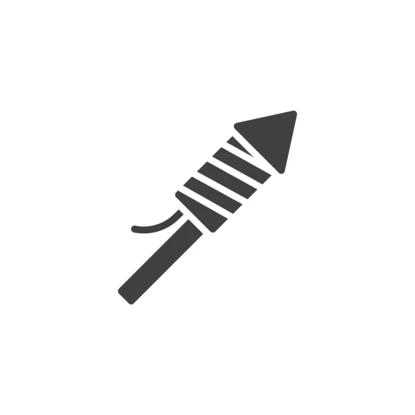 Ikona Vektoru Rakety Firework Vyplněný Plochý Znak Pro Mobilní Koncept — Stockový vektor