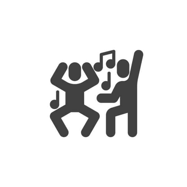 Два Человека Танцуют Векторные Иконы Заполненный Плоский Знак Мобильной Концепции — стоковый вектор