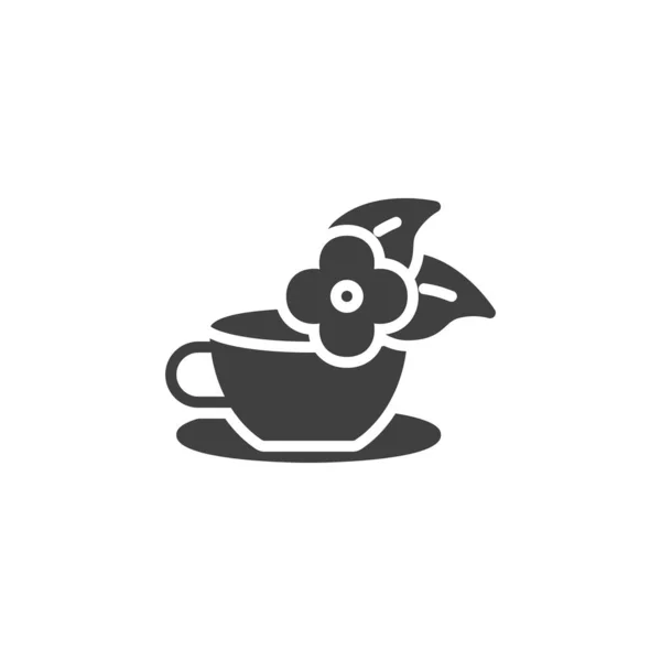 Ikona Wektora Herbaty Jaśminowej Wypełnione Płaski Znak Dla Koncepcji Mobilnej — Wektor stockowy