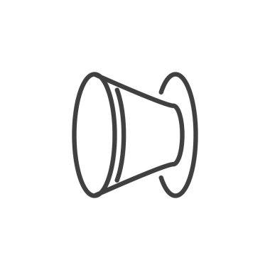 Cep telefonu soket hattı simgesi. Mobil konsept ve web tasarımı için doğrusal biçim işareti. Soket tutucu ana hatlı vektör simgesi. Sembol, logo çizimi. Vektör grafikleri