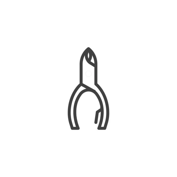 Nagelhaut Clipper Line Symbol Lineares Stilschild Für Mobiles Konzept Und — Stockvektor