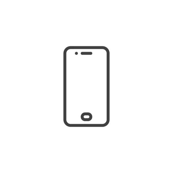 Значок Сотового Телефона Сотовый Телефон Линейный Стиль Знак Мобильной Концепции — стоковый вектор
