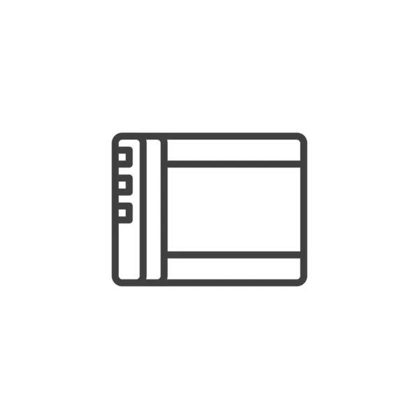 Піктограма Лінії Батареї Мобільного Телефону Знак Лінійного Стилю Мобільної Концепції — стоковий вектор