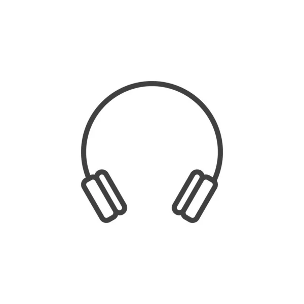 Bezprzewodowa Ikona Zestawu Słuchawkowego Liniowy Znak Stylu Dla Mobilnej Koncepcji — Wektor stockowy