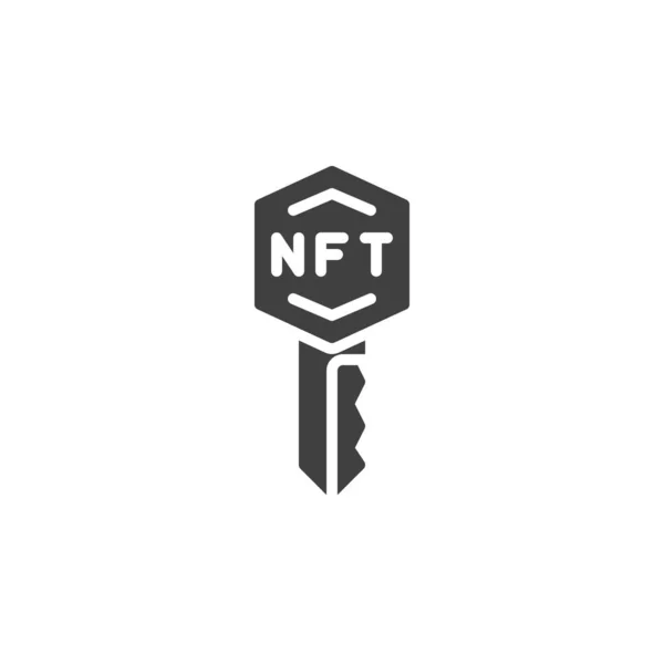 Nftとキーベクトルアイコン モバイルコンセプトとウェブデザインのための完全なフラット記号 ファンタブルではないトークンキーグリフアイコン シンボル ロゴイラスト ベクトルグラフィックス — ストックベクタ
