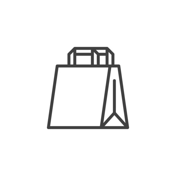 Иконка Линии Упаковки Бумаги Знак Стиля Мобильной Концепции Веб Дизайна — стоковый вектор