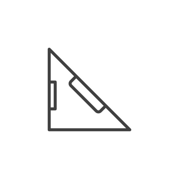 Sándwich Icono Línea Embalaje Signo Estilo Lineal Triangle Box Para — Vector de stock