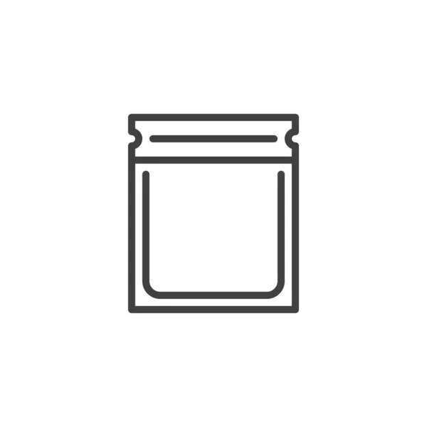 食品包装线图标 移动概念和网页设计的线性风格标志 真空包装轮廓矢量图标 标识插图 矢量图形 — 图库矢量图片