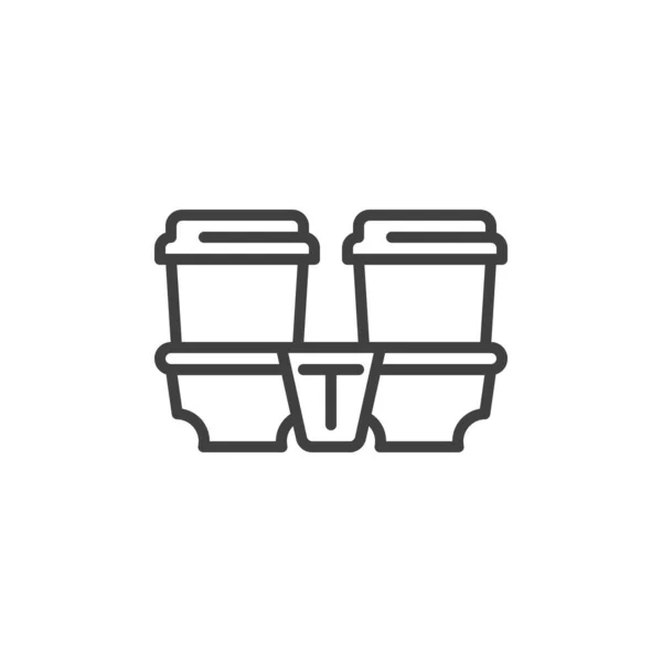 Καφές Κύπελλο Κάτοχος Γραμμή Εικονίδιο Γραμμικό Στύλ Για Mobile Concept — Διανυσματικό Αρχείο