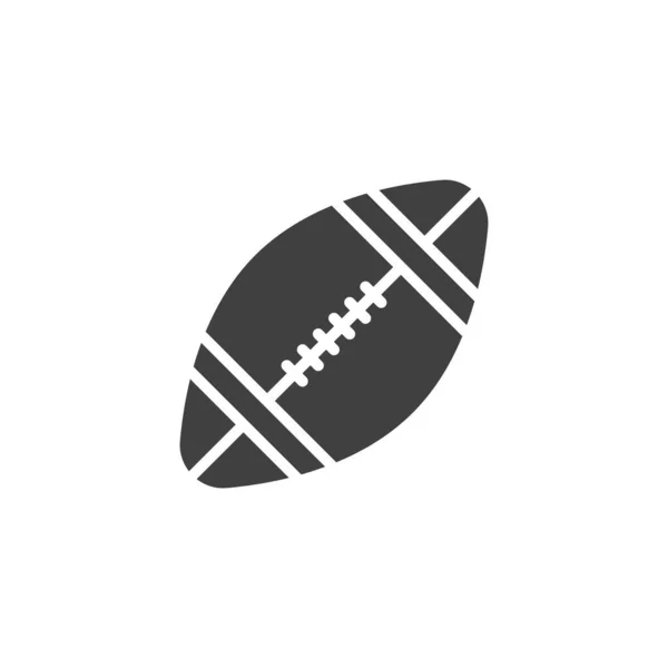 アメリカンフットボールのベクトルアイコン モバイルコンセプトとウェブデザインのための完全なフラット記号 ラグビーボールグリフアイコン シンボル ロゴイラスト ベクトルグラフィックス — ストックベクタ