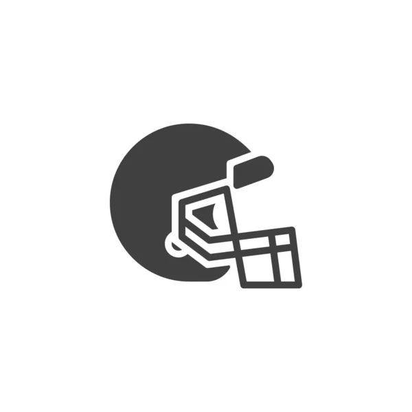 アメリカンフットボールヘルメットベクトルアイコン モバイルコンセプトとウェブデザインのための完全なフラット記号 ラグビーヘルメットグリフアイコン シンボル ロゴイラスト ベクトルグラフィックス — ストックベクタ
