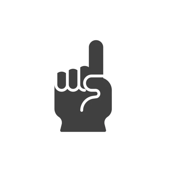 泡ファン指ベクトルアイコン モバイルコンセプトとウェブデザインのための完全なフラット記号 指の手のインデックスグリフアイコン シンボル ロゴイラスト ベクトルグラフィックス — ストックベクタ
