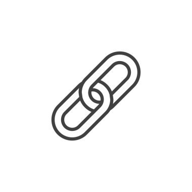 Bağlantı hattı simgesi. Mobil konsept ve web tasarımı için hiperlineer stil işareti. Zincir çizgisi vektör simgesi. Sembol, logo çizimi. Vektör grafikleri