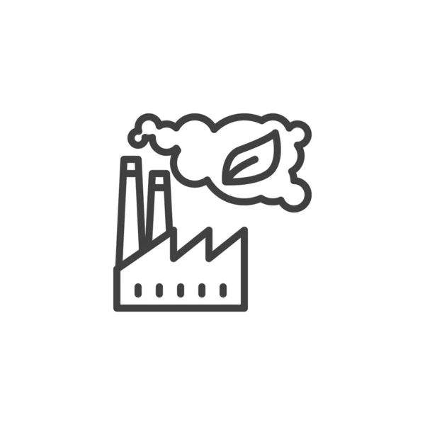 Иконка Экологической Линии Завода Знак Стиля Мобильной Концепции Веб Дизайна — стоковый вектор