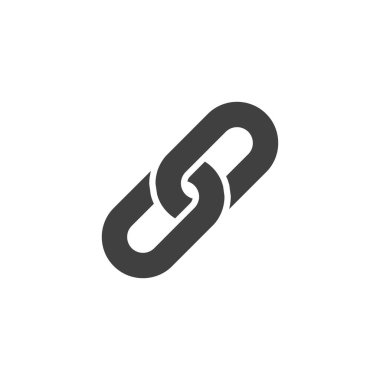 Bağlantı vektör simgesi. Hiperlink mobil konsept ve web tasarımı için düz tabela doldurdu. Zincir sembolü. Sembol, logo çizimi. Vektör grafikleri