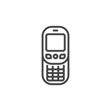 Slider phone line icon. linear style sign for mobile concept and web design. Old cellphone outline vector icon. Symbol, logo illustration. Vector graphics