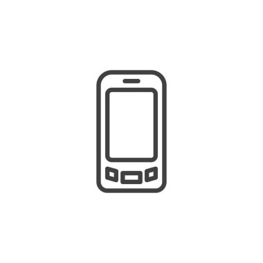 Old touchscreen phone line icon. linear style sign for mobile concept and web design. Mobile phone outline vector icon. Symbol, logo illustration. Vector graphics