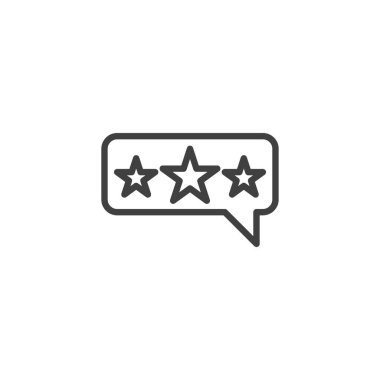 Star feedback line icon. Rate stars linear style sign for mobile concept and web design. Customer review outline vector icon. Symbol, logo illustration. Vector graphics