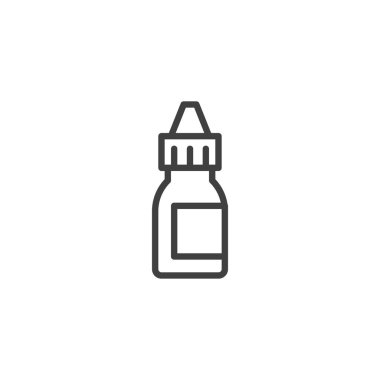 Eye drops line icon. linear style sign for mobile concept and web design. Medical spray bottle outline vector icon. Symbol, logo illustration. Vector graphics