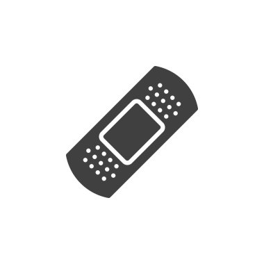 Strip plastic bandage vector icon. filled flat sign for mobile concept and web design. Adhesive bandage glyph icon. Symbol, logo illustration. Vector graphics