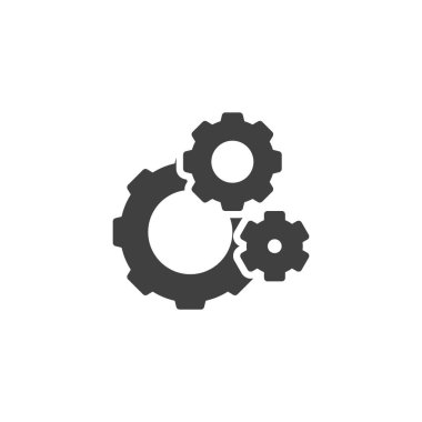 Settings, gear vector icon. filled flat sign for mobile concept and web design. Cogwheel mechanism glyph icon. Symbol, logo illustration. Vector graphics