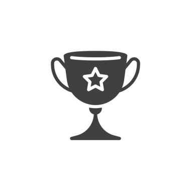 Trophy cup vector icon. filled flat sign for mobile concept and web design. Champion prize glyph icon. Symbol, logo illustration. Vector graphics