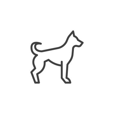 Dog animal line icon. linear style sign for mobile concept and web design. Puppy pet outline vector icon. Symbol, logo illustration. Vector graphics