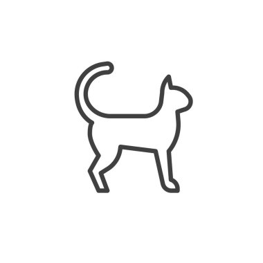 Cat animal line icon. linear style sign for mobile concept and web design. Kitten pet outline vector icon. Symbol, logo illustration. Vector graphics