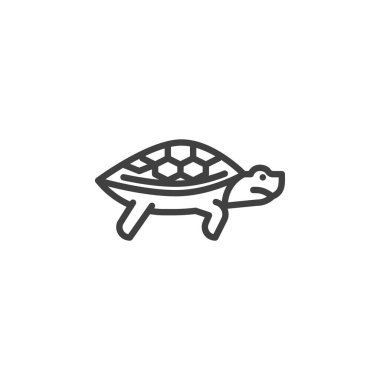 Turtle animal line icon. linear style sign for mobile concept and web design. Tortoise outline vector icon. Symbol, logo illustration. Vector graphics