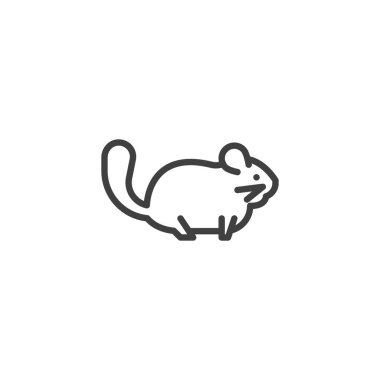 Chinchilla animal line icon. linear style sign for mobile concept and web design. Pet chinchilla outline vector icon. Symbol, logo illustration. Vector graphics