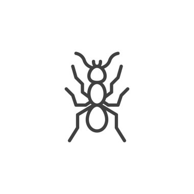 Ant insect line icon. linear style sign for mobile concept and web design. Ant animal outline vector icon. Symbol, logo illustration. Vector graphics
