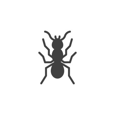 Ant insect vector icon. filled flat sign for mobile concept and web design. Ant animal glyph icon. Symbol, logo illustration. Vector graphics