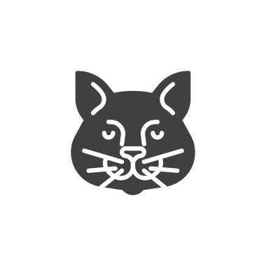 Cat face vector icon. filled flat sign for mobile concept and web design. Cat pet glyph icon. Symbol, logo illustration. Vector graphics