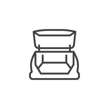 Car trunk line icon. linear style sign for mobile concept and web design. Car boot outline vector icon. Symbol, logo illustration. Vector graphics