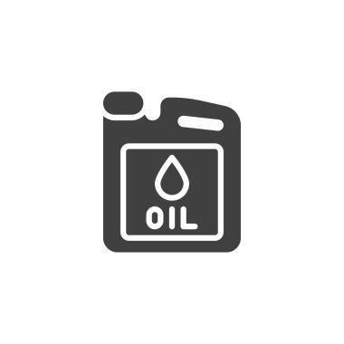 Engine oil canister vector icon. filled flat sign for mobile concept and web design. Motor oil bottle glyph icon. Symbol, logo illustration. Vector graphics