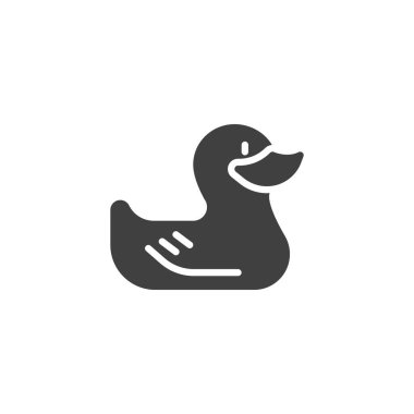 Rubber duck vector icon. filled flat sign for mobile concept and web design. Toy duck glyph icon. Symbol, logo illustration. Vector graphics