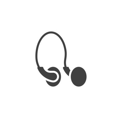 Headphones vector icon. filled flat sign for mobile concept and web design. Earphones glyph icon. Symbol, logo illustration. Vector graphics