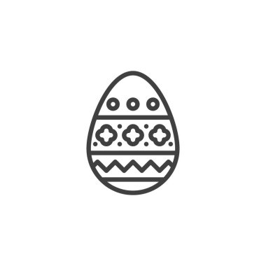 Festive Easter egg line icon. linear style sign for mobile concept and web design. Easter egg ornament outline vector icon. Symbol, logo illustration. Vector graphics