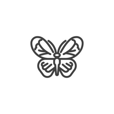 Butterfly line icon. linear style sign for mobile concept and web design. Butterfly outline vector icon. Symbol, logo illustration. Vector graphics