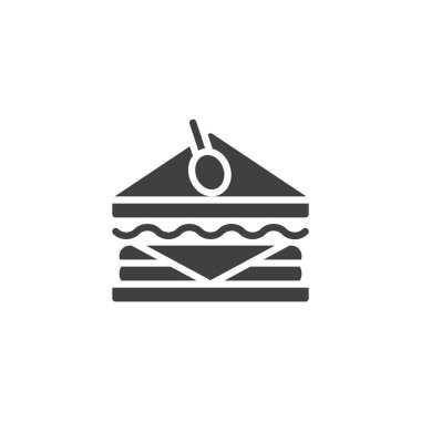Sandwich vector icon. filled flat sign for mobile concept and web design. Triangle sandwich glyph icon. Symbol, logo illustration. Vector graphics