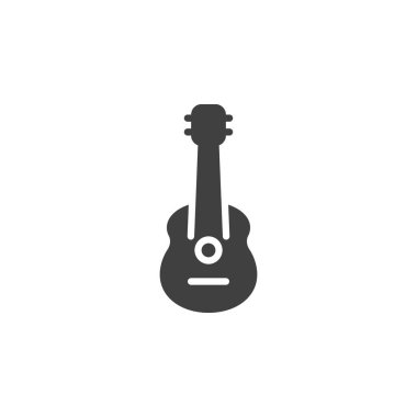 Acoustic guitar vector icon. filled flat sign for mobile concept and web design. Guitar glyph icon. Symbol, logo illustration. Vector graphics
