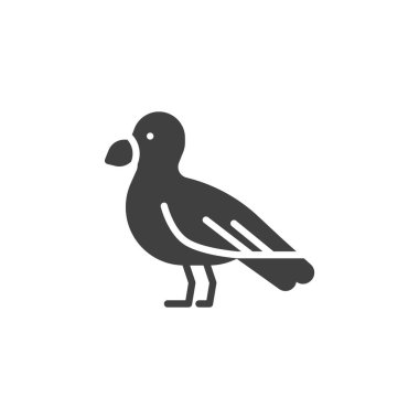 Seagull vector icon. filled flat sign for mobile concept and web design. Sea bird glyph icon. Symbol, logo illustration. Vector graphics