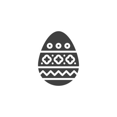 Festive Easter egg vector icon. filled flat sign for mobile concept and web design. Easter egg ornament glyph icon. Symbol, logo illustration. Vector graphics