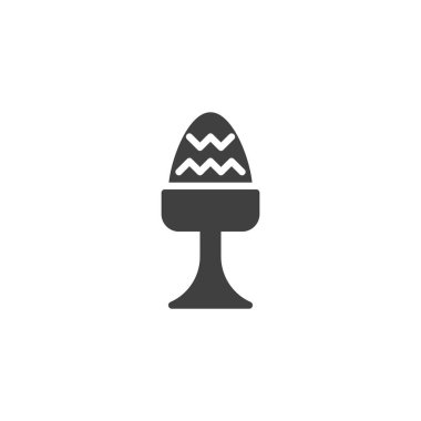 Boiled egg holder vector icon. filled flat sign for mobile concept and web design. Easter egg glyph icon. Symbol, logo illustration. Vector graphics